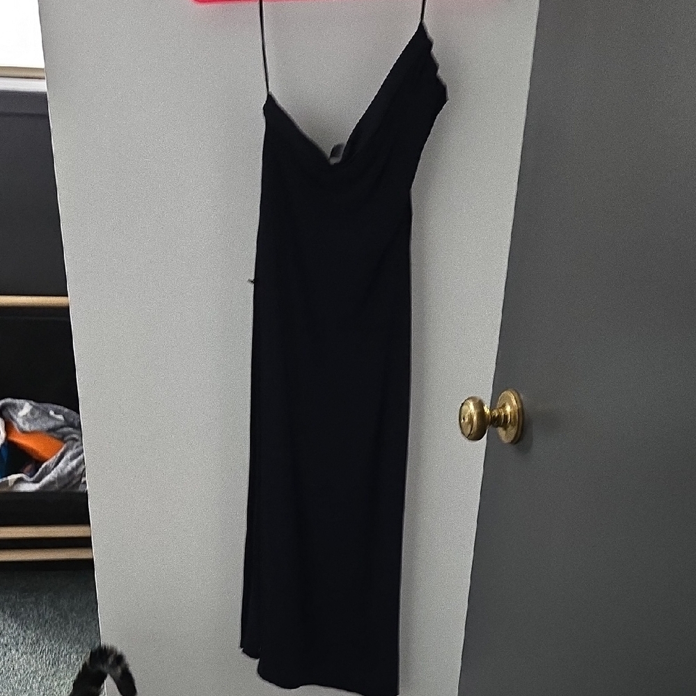 H&M Elegant Navy Blue Strapless Dress